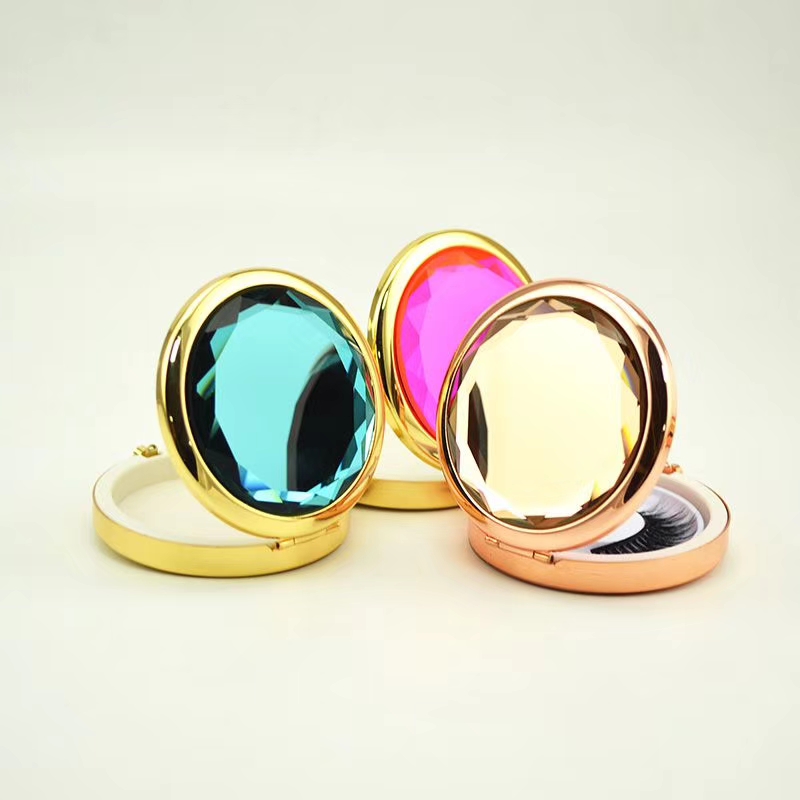 Colorful round eyelash box lashes package USA JH66
